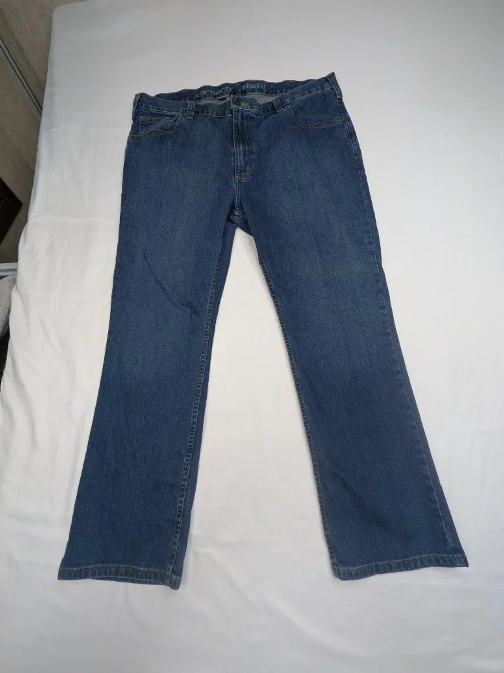 Carhartt Men's Relaxed Straight Rugged Flex Work Jeans 40x30 Blue